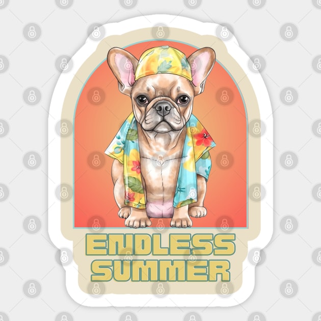 Endless Summer French Bulldog Sticker by Mister Carmine